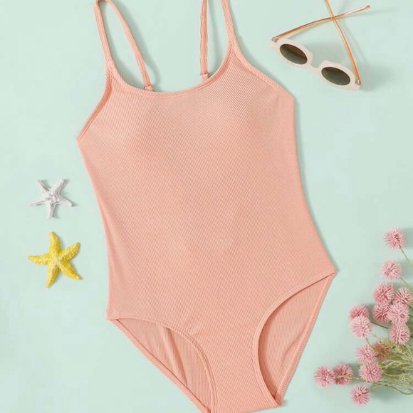 Other - NWT - Big Girls big one piece Light pink bathing suit